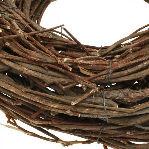 Floristik24 Deco Wreath Vine Ø25cm Ruda Natūralus vainikas iš šakelių stalo puošmena