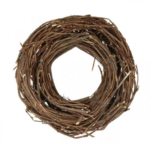 Deco Wreath Vine Ø25cm Ruda Natūralus vainikas iš šakelių stalo puošmena