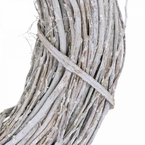 Floristik24 Deco vainikas baltintas Ø35cm Shabby Chic durų vainikas stalo dekoravimas