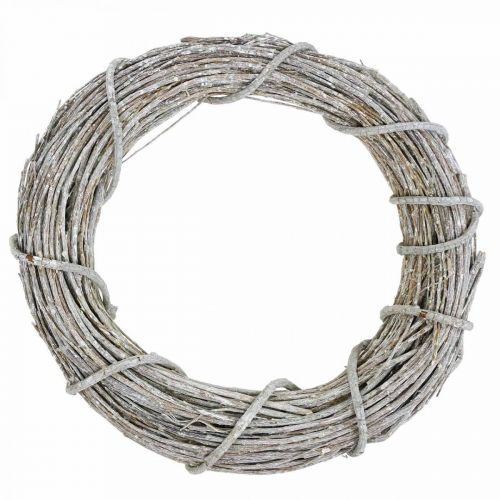 Deco vainikas baltintas natūralaus vainiko durų vainikas Shabby Chic Ø42cm