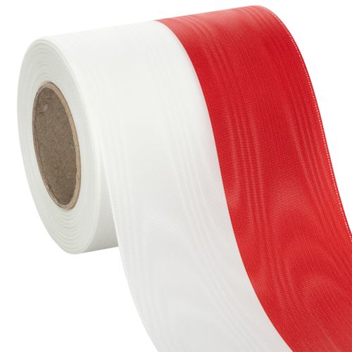 daiktų Muaro baltai raudonos vainikų juostelės 100 mm