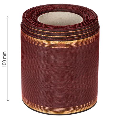 daiktų Bordo vainiko juostelė 100mm muaro taftos vestuvių dekoracija