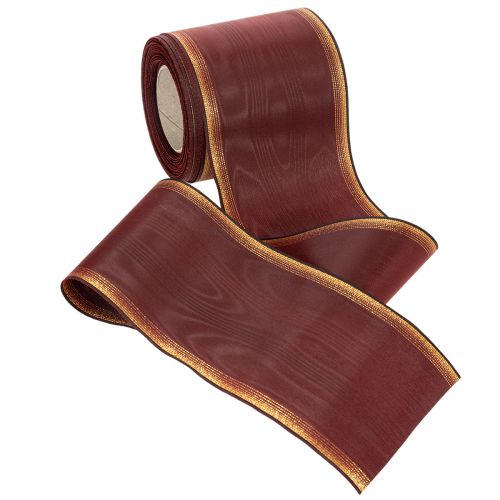 daiktų Bordo vainiko juostelė 100mm muaro taftos vestuvių dekoracija