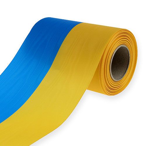 Vainiko juostelės muaro mėlynai geltonos spalvos 150 mm