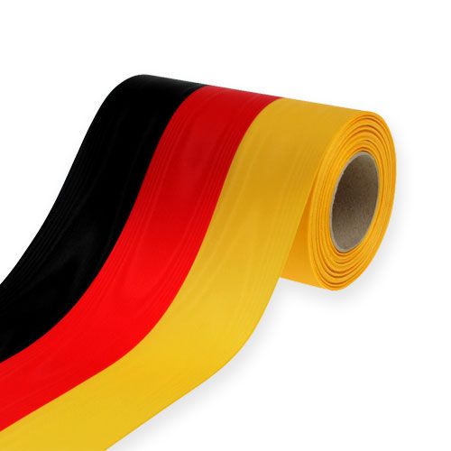 Floristik24 Vainiko juostelės Muaro juoda-raudona-auksinė 150 mm