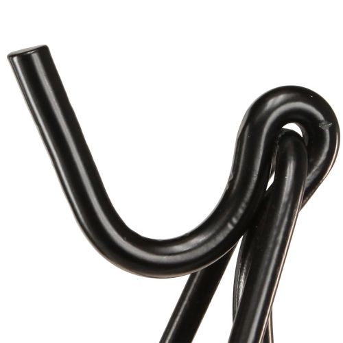 daiktų Pastatomas vainikų laikiklis su kabliu, juodo metalo molbertas, aukštis 56 cm