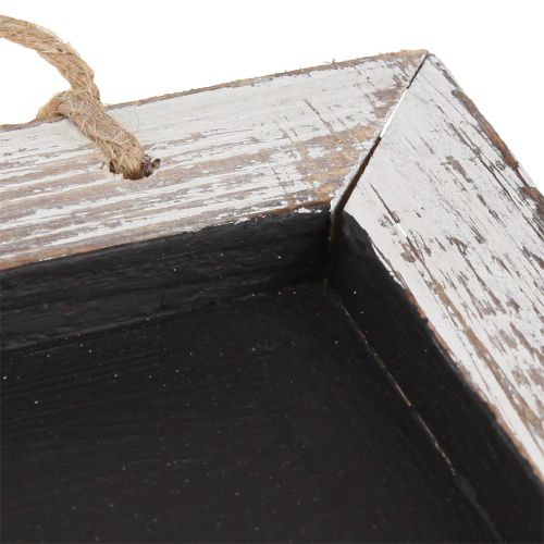 daiktų Lenta vintage juodai balta pakabinimui 24,5×20cm 2vnt