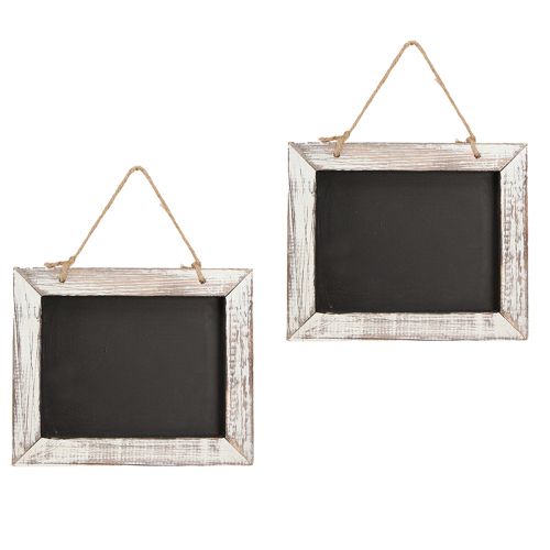 daiktų Lenta vintage juodai balta pakabinimui 24,5×20cm 2vnt