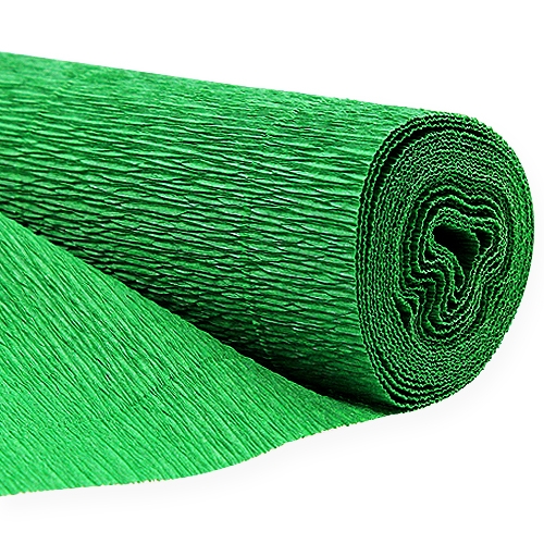 Floristinis Krepinis popierius žalias 50x250cm