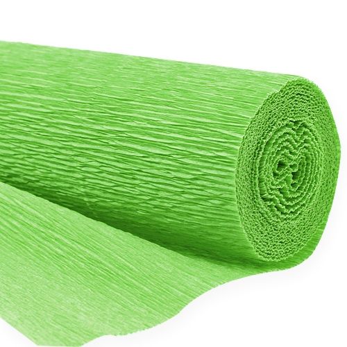 daiktų Floristinis krepinis popierius šviesiai žalias 50x250cm