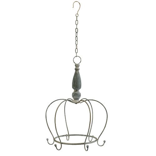 Floristik24 Karūnėlė pakabinti pilka Ø30cm H45,5cm