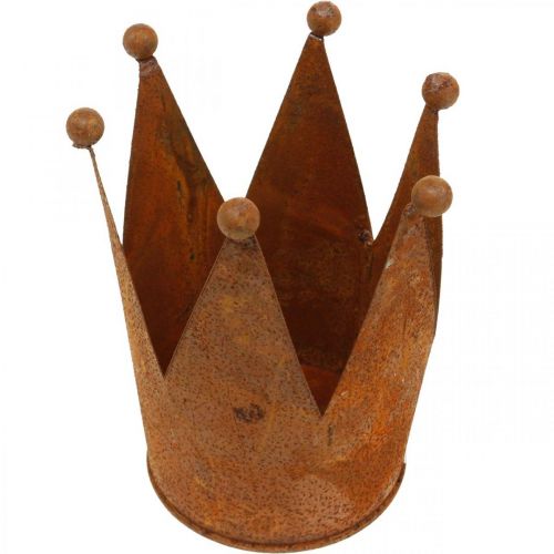 Floristik24 Karūnėlė iš metalinės rūdžių dekoracijos patinai sodinti Ø10.5cm H13.5cm
