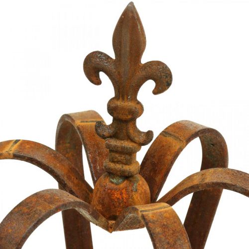 Floristik24 Vintažinė dekoratyvinė karūnėlė patina metalo apdaila Ø20cm H28cm