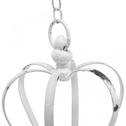 daiktų Dekoratyvinė karūna pakabinti baltai shabby chic H20cm