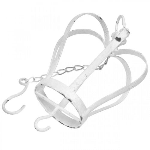 daiktų Dekoratyvinė karūna pakabinti baltai shabby chic H20cm