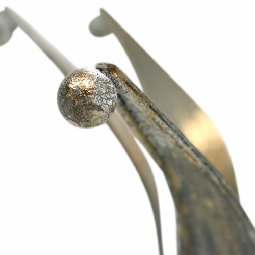 Floristik24 Karūnos metalo auksinės antikvarinės išvaizdos Ø13,5/17,5 cm rinkinys iš 2