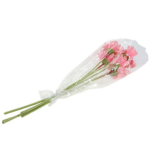 Floristik24 Dirbtinė gerbera rožinė Ø10cm L53cm 6vnt