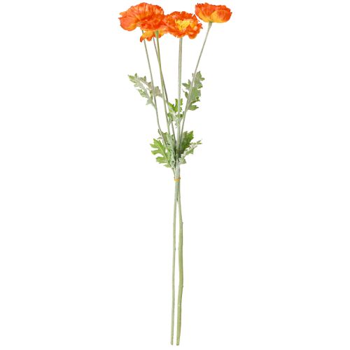 daiktų Dirbtinės aguonos Vasarinės Gėlės Oranžinės Ø7cm L78cm 3vnt