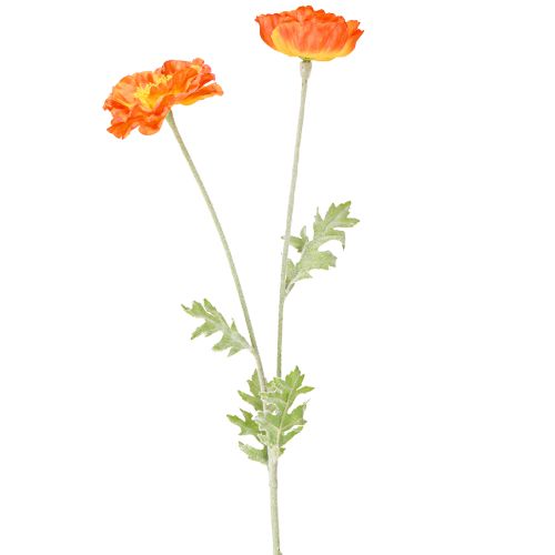 daiktų Dirbtinės aguonos Vasarinės Gėlės Oranžinės Ø7cm L78cm 3vnt