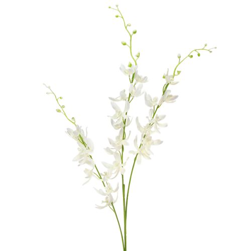 Dirbtinės orchidėjų šakelės kremas Baltos gėlės L90cm 2vnt