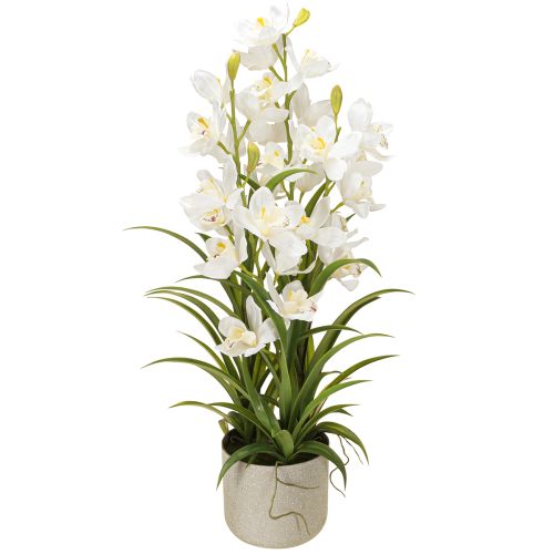 Dirbtinės orchidėjos vazone su baltomis gėlėmis H80cm