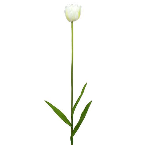 Dirbtinės tulpės baltai žalios 86cm 3vnt