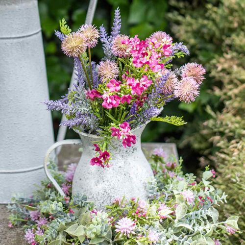 Floristik24 Dirbtinė puokštė levandų stalo puošmena violetinė, rožinė H42cm