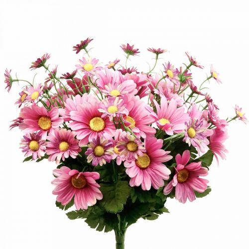 Floristik24 Dirbtinių ramunėlių puokštė dirbtinių gėlių rožinė 44cm
