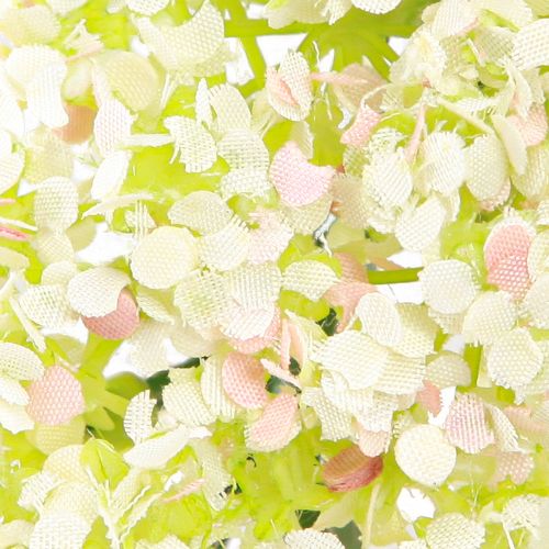 Floristik24 Dirbtinių gėlių vainikas mini stalo puošmena balta rožinė Ø12cm 6 vnt