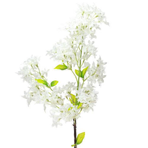 Dirbtinės alyvinės šakelės baltos gėlės L95cm