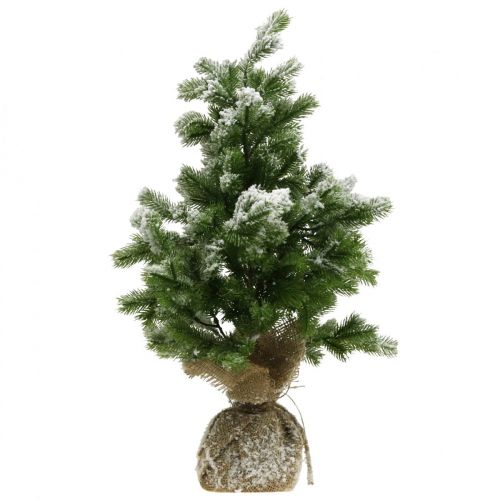 Floristik24 Dirbtinė mini Kalėdų eglutė maiše Snowy Ø32cm H55cm