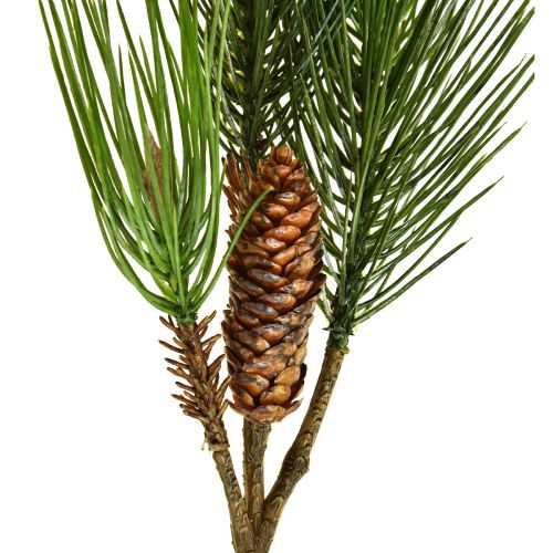 Floristik24 Dirbtinė pušies šakelė su kūgiais 3 šakos Green Brown 60cm