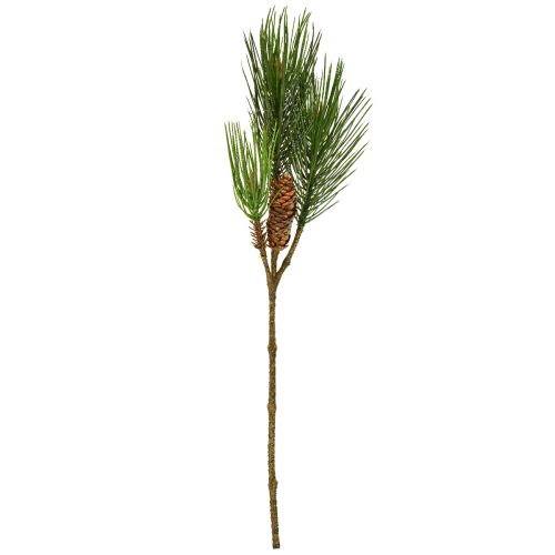 Floristik24 Dirbtinė pušies šakelė su kūgiais 3 šakos Green Brown 60cm