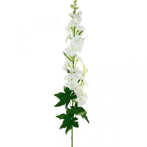 Floristik24 Dirbtinės delphinium baltos delphinium dirbtinės gėlės šilko gėlės 98cm