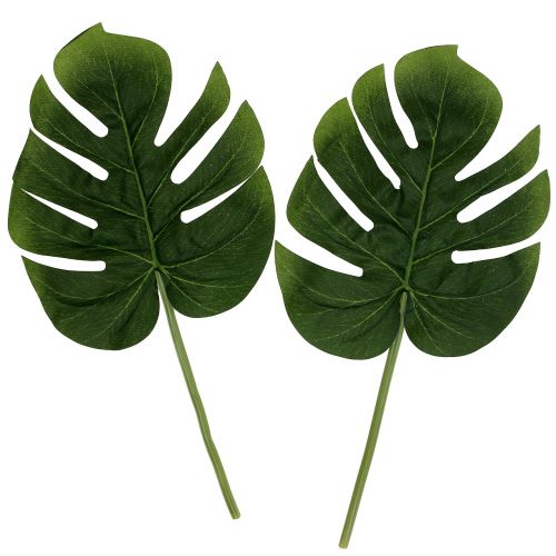 Floristik24 Dirbtinio filodendro lapas 18cm žalias 6vnt