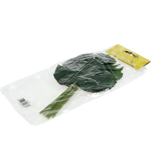 Floristik24 Dirbtinio filodendro lapas 18cm žalias 6vnt