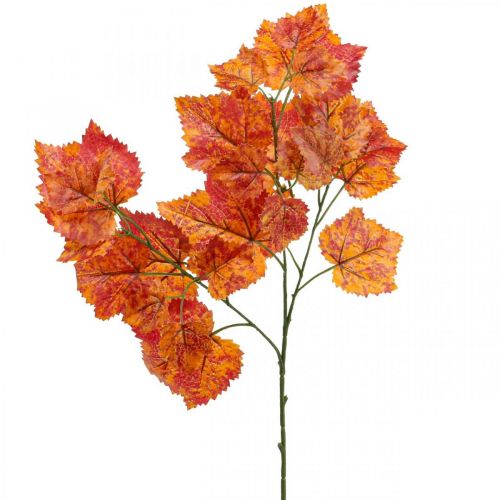 Dirbtiniai vynmedžių lapai Raudona oranžinė žalia Dirbtiniai augalai 63cm 3vnt