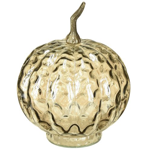 Floristik24 Moliūgo dekoracija stiklinė stiklinė moliūgų stalo dekoracija rudeninė Ø14cm A19cm