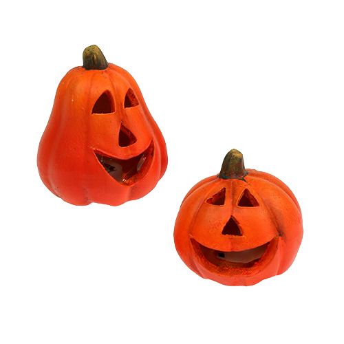 Floristik24 Moliūgų žibintų mišinys 6cm - 8cm su LED 6vnt