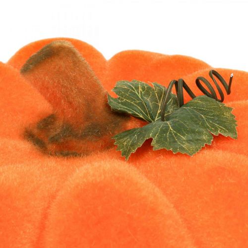 daiktų Moliūgų deko oranžinė didelė Flocked rudens puošmena Ø30cm