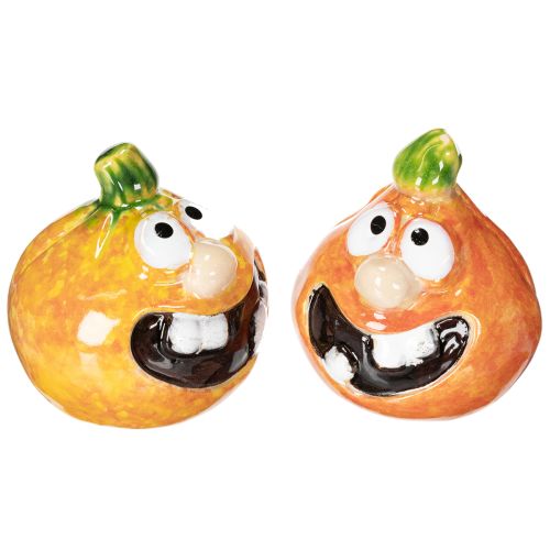 Dekoratyvinė moliūgo figūrėlė kaip smagi rudens puošmena, 6 cm, 2 vnt.