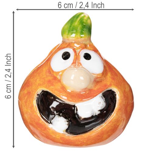 Dekoratyvinė moliūgo figūrėlė kaip smagi rudens puošmena, 6 cm, 2 vnt. | Floristik24.lt