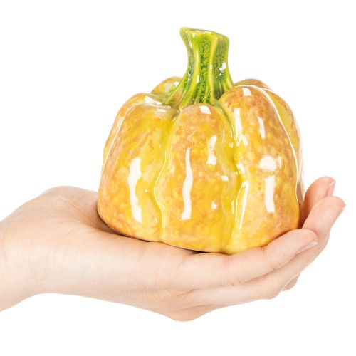 Moliūgo figūrėlė rudens stalo dekoravimui, rudens dekoras, 10 cm, 2 dalys | Floristik24.lt