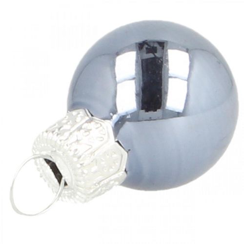 daiktų Mini kalėdiniai kamuoliukai stiklas mėlynas matinis/blizgus Ø2cm 44 vnt