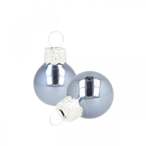 daiktų Mini kalėdiniai kamuoliukai stiklas mėlynas matinis/blizgus Ø2cm 44 vnt