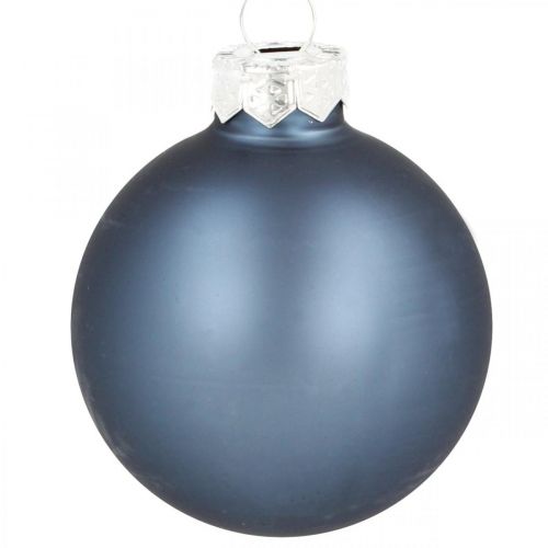 daiktų Kalėdiniai rutuliai stiklas mėlynas matinis blizgus Ø5,5cm 26vnt