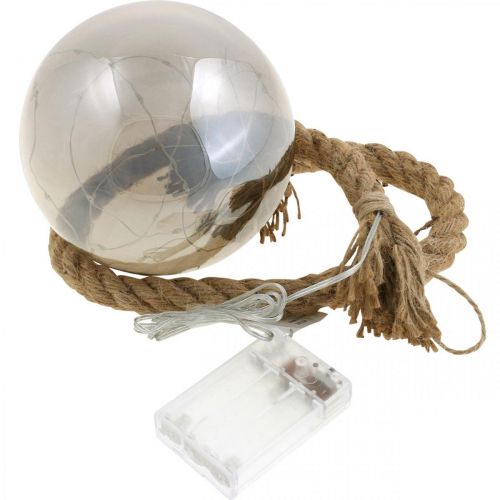 Floristik24 LED rutulinis kambarinis šviesos rutulys su virve Ø14cm 30L šiltai baltas