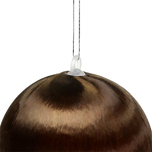 daiktų Kalėdinės dekoracijos kamuoliukas plastikinis Ø6cm rudas 6vnt