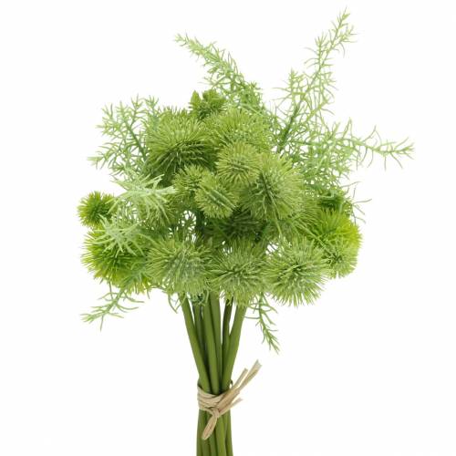 Floristik24 Rutulinis erškėtis kekėje dirbtinis žalias asorti 34cm 10 vnt