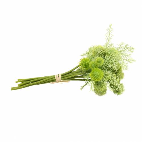 Floristik24 Rutulinis erškėtis kekėje dirbtinis žalias asorti 34cm 10 vnt